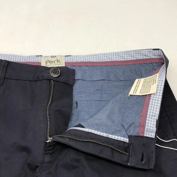 NEW Perk Pants Men's Slim Fit Stretch Chino's Ink Blue Size 33/30 - Picture 7 of 14